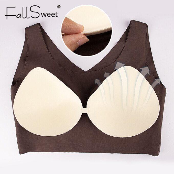 FallSweet Plus Size - Áo Ngực Thể Thao Không Dây, Chống Chảy Xệ, Thiết Kế Tiện Lợi Cho Tư Thế Thoải Mái