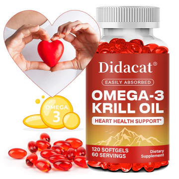 Thực phẩm bổ sung dầu nhuyễn thể Omega-3 Didacat, hỗ trợ tim mạch, hỗ trợ não bộ, mắt và hệ miễn dịch, hỗ trợ tâm trạng