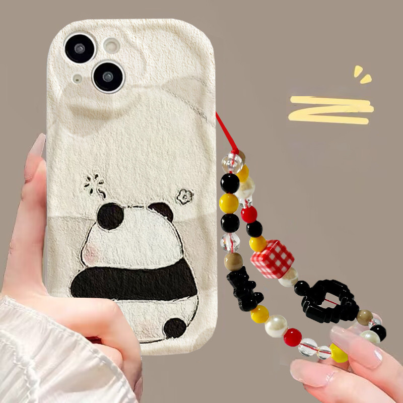 Ốp điện thoại hình gấu trúc dễ thương 3D cho Google PIXEL 7 8 9 10 Pro XL 7A 8A 5G Vỏ silicon mềm Dây đeo cổ tay hoạt hình TPU cạnh gợn sóng Vỏ chống sốc thời trang