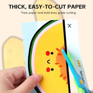 LUMELAMP Bộ dụng cụ cắt giấy trẻ em, An toàn phát triển Thực hành cắt mẫu giáo cho trẻ em, Đào tạo chất lượng cao với dụng cụ Giấy thủ công Đồ dùng đào tạo mầm non