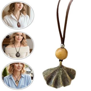 [Giao hàng từ Việt Nam] Vòng cổ mặt dây chuyền NOOKSTORY, Dây chuyền áo len Boho dân tộc, Vòng cổ dài cổ điển mặc hàng ngày