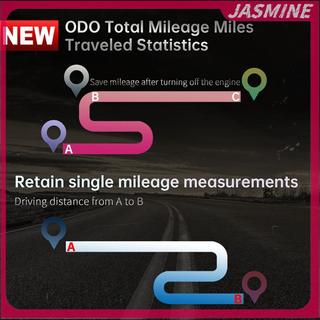 JASMINE P12S Xe Ô Tô OBD2 Màn Hình Hiển Thị Hệ Thống Kép Cho HUD OBD Đồng Hồ Đo Kỹ Thuật Số Thông Minh Tốc Độ Đọc Nhiên Liệu Mã Lỗi Lái Xe JASMINE