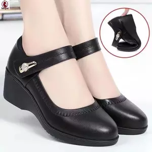 Giày Da PU Mềm Nữ Nhẹ Chống Trơn Trượt Giày Thường Cho Mùa Thu Xuân Đầu Mùa Hè