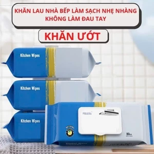 1 Gói Khăn ướt Lau bếp đa năng 1 gói 80 miếng Siêu tiết kiệm - SHOPMH1