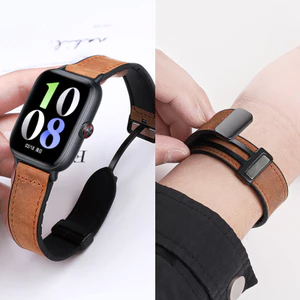 Dây da thật cho Honor Choice ROSSINI 2i Dây đeo đồng hồ thông minh bằng silicon Vòng đeo tay khóa từ tính
