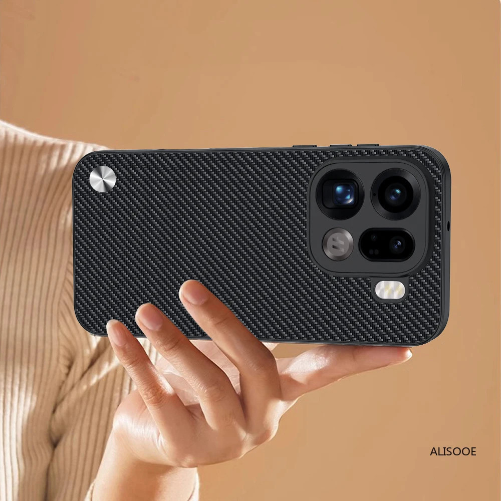 Da Funda Cho OPPO Find X9 X9 Pro Ốp Lưng Họa Tiết Sợi Sang Trọng PU-Leather Bảo Vệ Vỏ Chống Sốc Capa