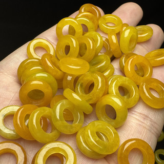 ((Jadeite vàng ngọc 13mm vòng tròn rời, phụ kiện làm vòng tay))
