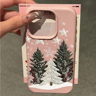 Ốp Điện Thoại Di Động Cây Giáng Sinh Hợp Thời Trang Cho IPhone 17 Pro Max 16 15 14 13 12 11 Pro Max Plus 16e 17 Air Shell Họa Tiết Lichee Dễ Thương Chống Sốc Silicon Mềm Mờ Màu Kẹo