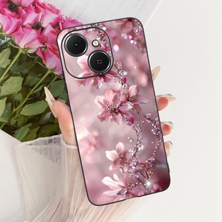 Vỏ Mới Cho Tecno Spark 40 40C Ốp Lưng KM5 KM4k Vỏ Hoa Thời Trang Bướm Silicon Mềm Vỏ Điện Thoại Cho Tecno Pop 10 Pro