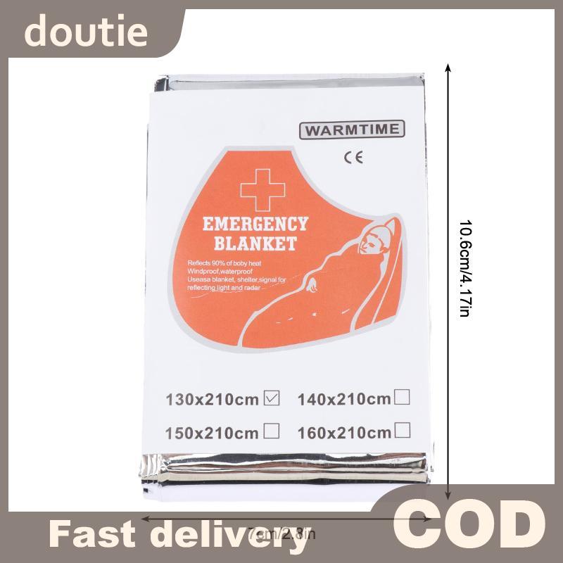 Doutie Chăn Cứu Hộ Khẩn Cấp Ngoài Trời, Chống Thấm Nước, Giữ Ấm, Kích thước: 130/140/160 x 210cm VN