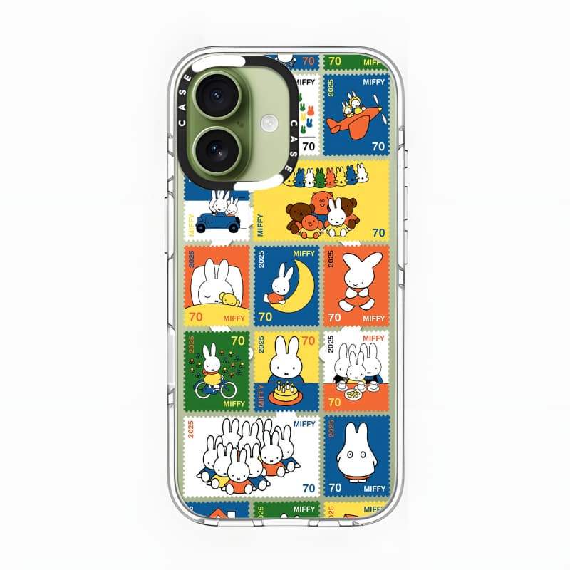 CASECASE X Miffy 70 Tem Ốp Lưng Hút Từ Tính Trong Suốt Cho iPhone 17 / 16 / 15 / 14 / 13 Pro Max | Mặt sau Acrylic bảo vệ vỏ Crystal Clear với bao bì cao cấp