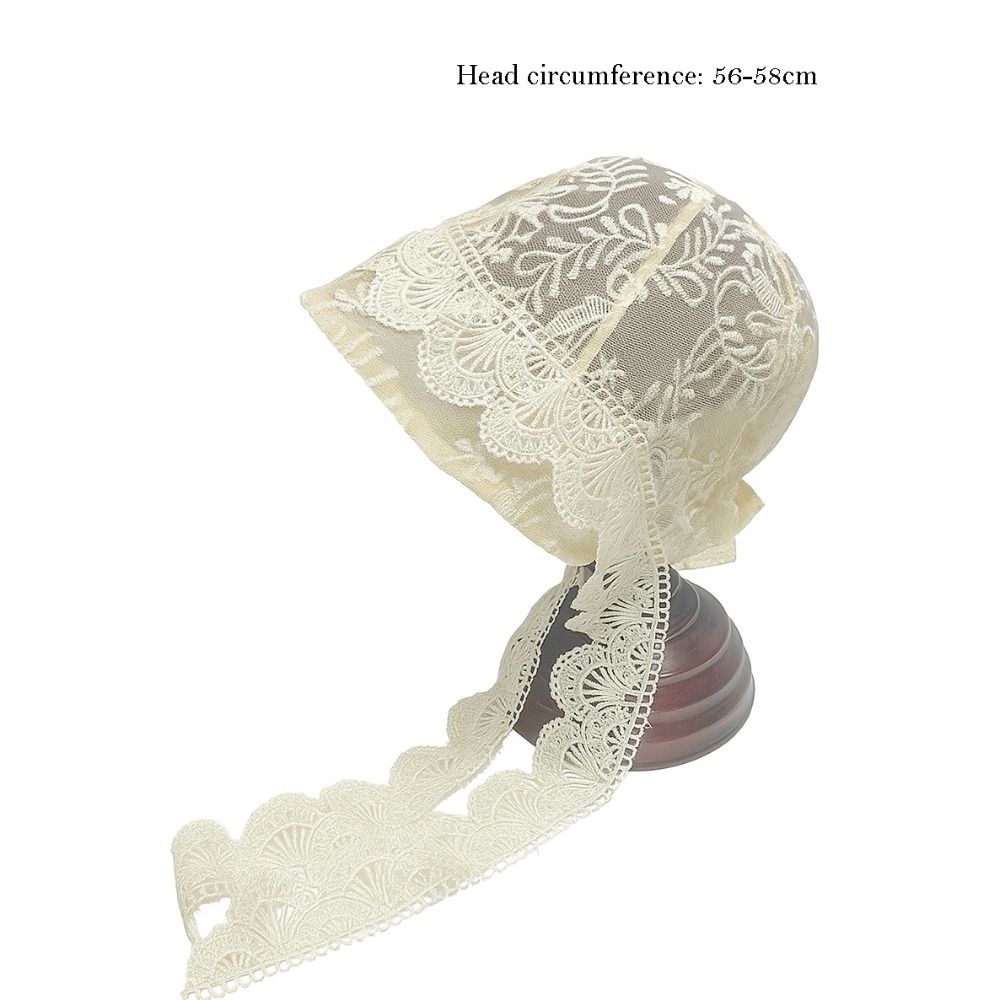 Mũ trùm đầu có ren EBINLANDS, Mũ xô chống nắng đa năng phong cách Hàn Quốc, Dây đeo Jacquard mỏng thoáng khí thanh lịch Mũ chống nắng mùa xuân hè dành cho nữ