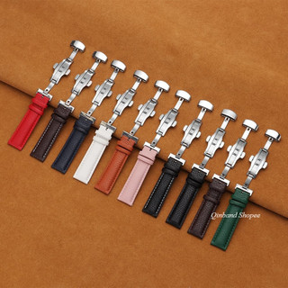 Dây đeo đồng hồ bằng da thật không thấm nước đầy màu sắc 12-24mm Khóa bướm 12 / 14 / 16 / 18 / 19 / 20 / 21 / 22 / 24mm Dây đeo đồng hồ da bê dành cho nam nữ