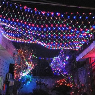 Đèn led lưới mắt cáo 3mx2m trang trí ngoài trời-Trang trí ngoài trời, sắp xếp lễ hội cây Giáng sinh trang trí nhà vườn