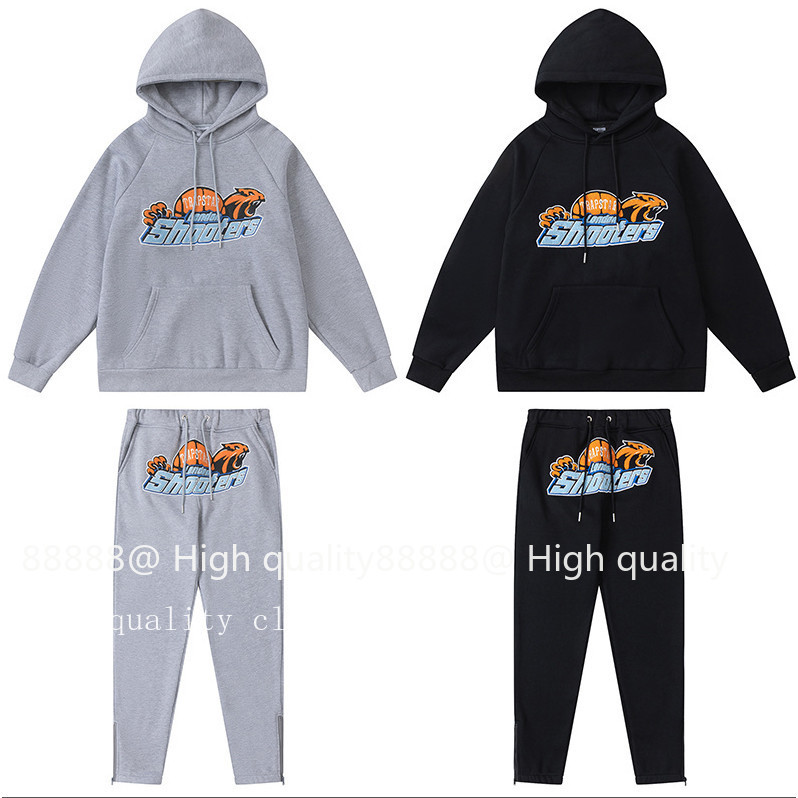 Trapstar Bẫy Đầu Hổ Khăn Thêu Lông Cừu Lót Áo Nỉ Cho Mùa Xuân Nam và Nữ
