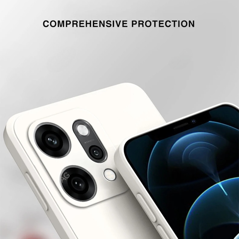 Ốp Silicon Lỏng Cho OPPO Reno 14 13 12 Pro F 14F OPPOReno14Pro Reno14 Reno14F 5G 4G Vỏ Điện Thoại Vuông Cặp Đôi Mỏng Bảo Vệ Ống Kính Máy Ảnh Ốp Lưng Mềm Chống Sốc
