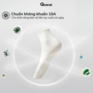 [LIVE] Set 3 đôi tất nữ cổ bèo mùa hè GOMTAT, vớ cổ ngắn chất liệu cotton thoáng mát - MIA-25165-CB3