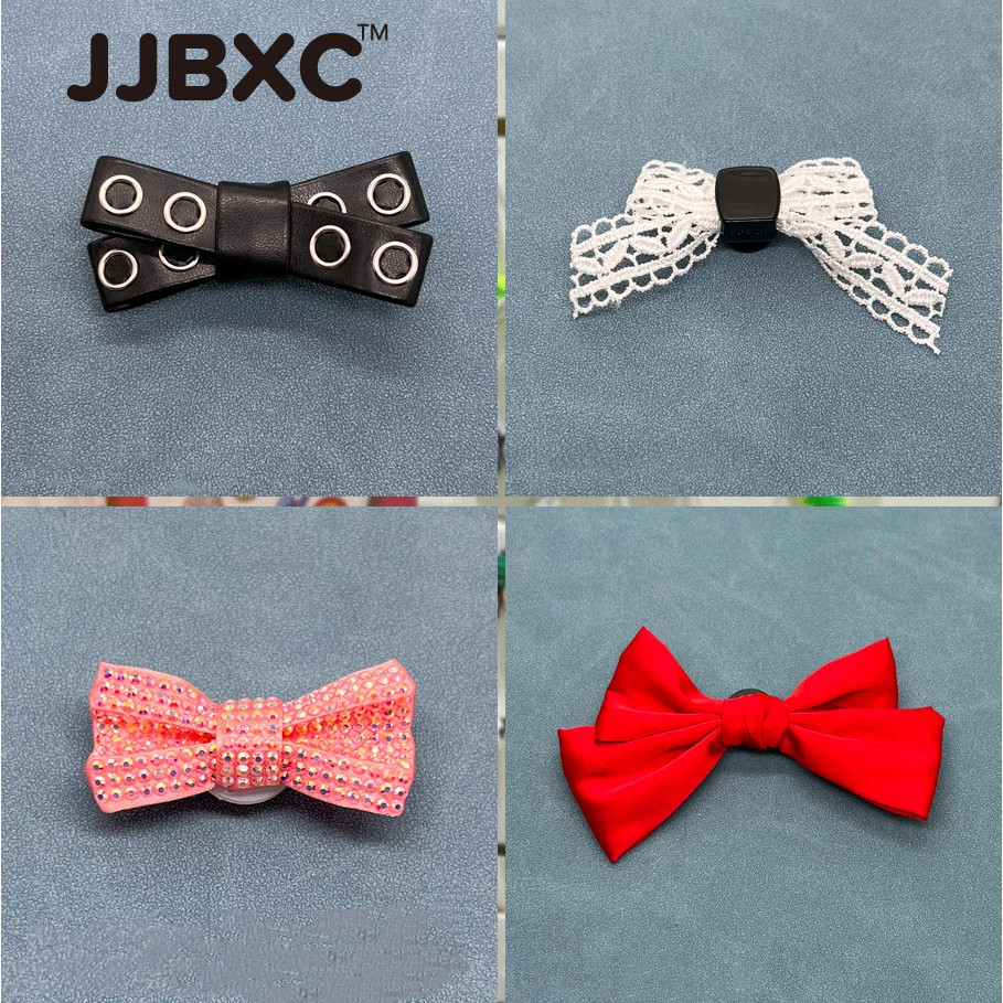 JJBXC quyến rũ Khóa giày Phụ kiện giày DIY Kết cấu ba chiều Kết cấu nơ Series Phụ kiện giày chất lượng cao