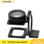 【24H】Kính Lúp Mini Để Bàn Có Thước Đo Phóng Đại 10x, Cực Kỳ Chắc Chắn, Đo Lường Theo Đơn Vị Inch Và Mm, Có Thể Gập Lại,