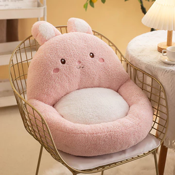 Cartoon Animal Cushion Office Long-Sitting Artifact Lumbar Support Pillow Integrated Chair Cushion Super Soft Seat Cushion Seat Cushion Winter Comfortable MpIg