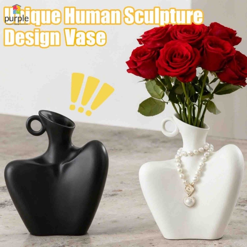 Bình hoa hình cơ thể con người sang trọng - Đế trưng bày trang sức vòng cổ cổ cổ điển tinh tế