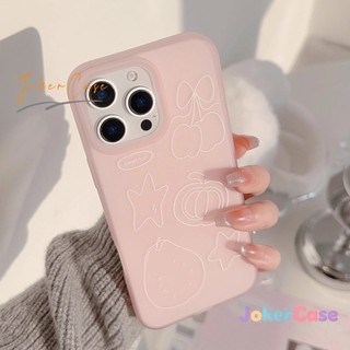 Ốp Cho IPhone 12 16 15 17 14 13 11 Pro Max 15 16 14 7 8 Plus XR X XS Max Ốp lưng điện thoại mềm hình trái cây ngọt ngào
