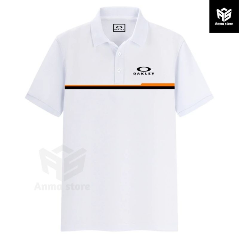 Áo sơ mi POLO cổ điển Okley In chữ thường ngày phù hợp