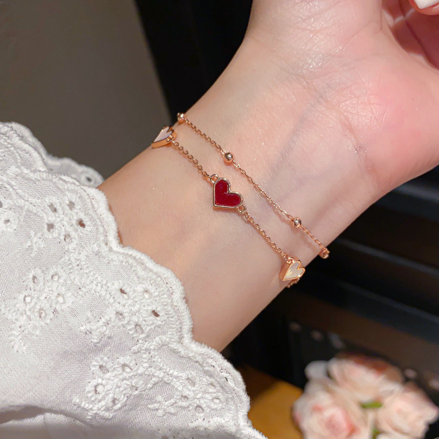 Mặt dây chuyền và vòng tay hai lớp thời trang dành cho nữ