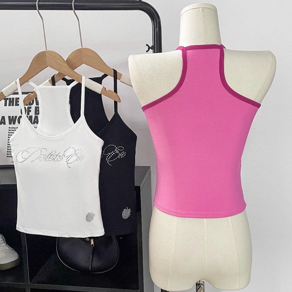 Áo ngực lưng đẹp One American Hot Girl Style Letter Camisole Áo nữ