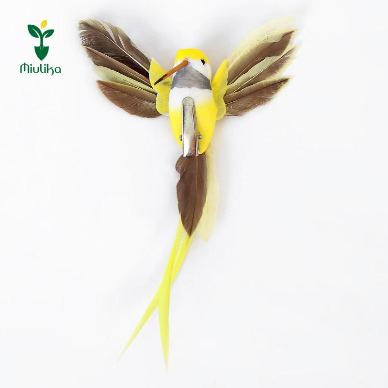 Miulika 6x Mô hình chim ruồi lông vũ giống như thật Chim xốp giả Nhìn thực tế