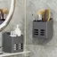 Hộp treo tường nhựa ABS 2 ngăn tháo rời, có lỗ thoát nước, đựng bàn chải và đồ cá nhân