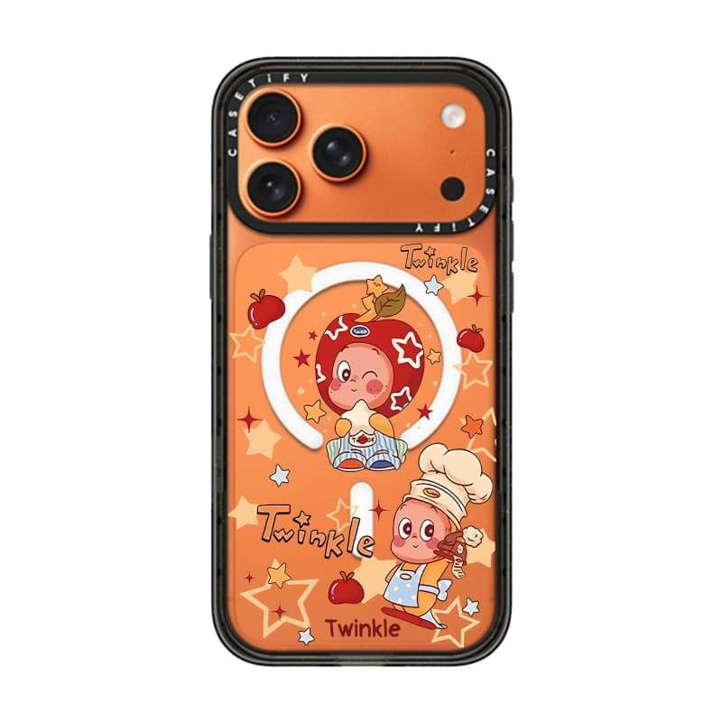 CASECASE X Twinkletwinkle Chef Black Edge Clear Hard Từ Hút Tác Động Cho Apple IPhone 12 13 14 15 16 17 Pro Max Air Plus Có Hộp