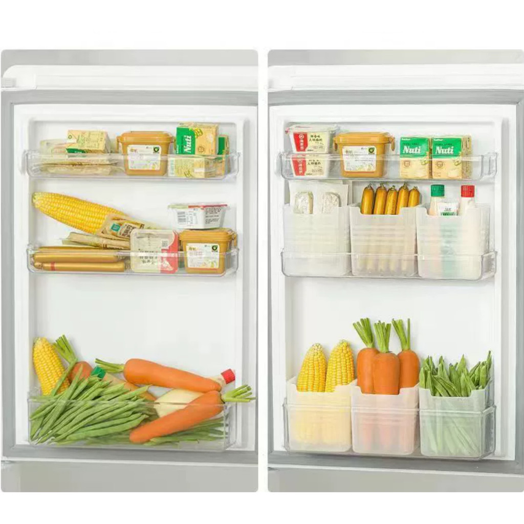 Hộp Nhựa Đựng Thực Phẩm Gắn Cánh Tủ Lạnh Đa Năng - Hộp Bảo Quản Thực Phẩm Tiết Kiệm Không Gian, Giữ Tươi Sạch