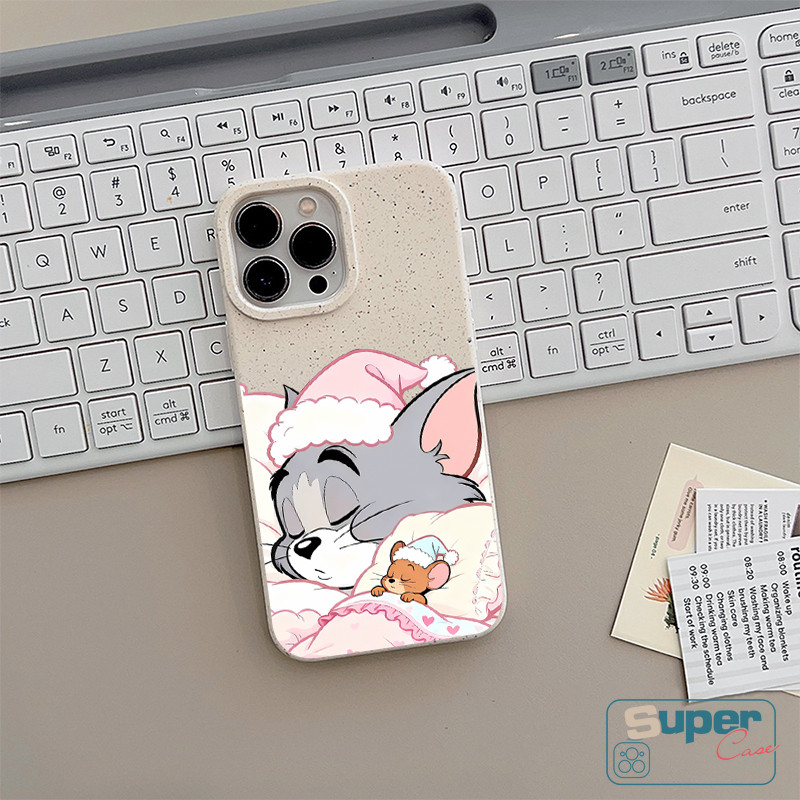 Ốp Lưng Tương Thích Cho IPhone 13 17 16 11 15 14 12 Pro Max Air XR X XS Max 16 8 14 15 6 6s Plus SE 2020 Hoạt Hình Thời Trang Dễ Thương Chuột Ngủ Mèo Bìa Mềm