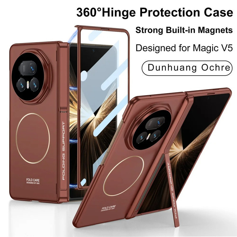 Vỏ bản lề từ tính Funda cho chân đế Honor Magic V5 Vỏ kính cường lực toàn thân