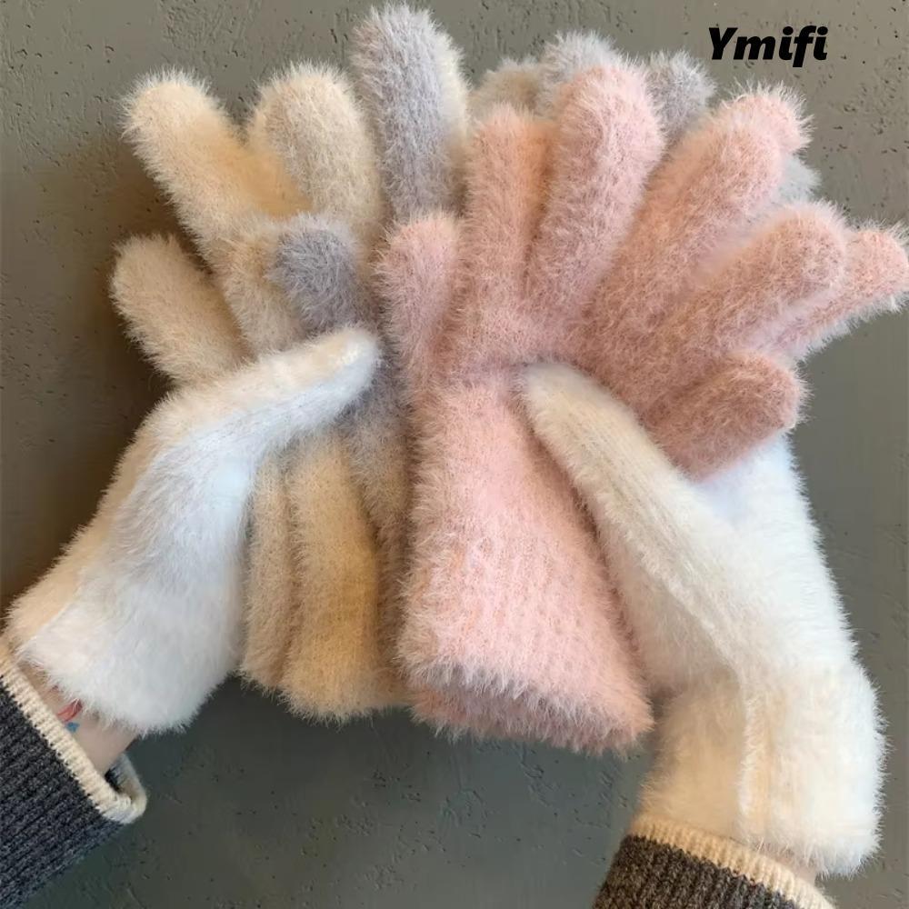 Găng Tay Lông Thú YMIFI - Dày Ấm Cho Mùa Đông, Thiết Kế Dễ Thương, Màu Sắc Đơn Giản Như Chồn Nhung