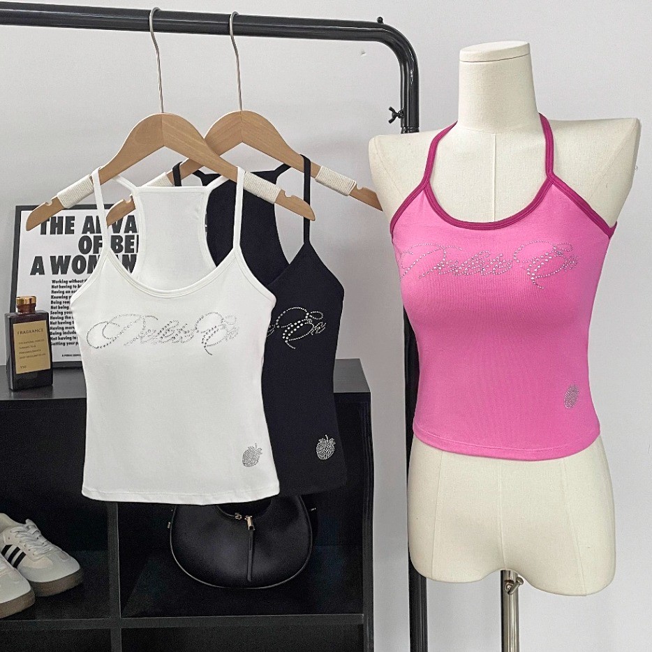 Áo ngực lưng đẹp One American Hot Girl Style Letter Camisole Áo nữ