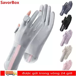Găng Tay Chống Nắng SAVORBOX - Ice Silk Co Gian, Chống Tia UV, Thích Hợp Cho Mùa Xuân