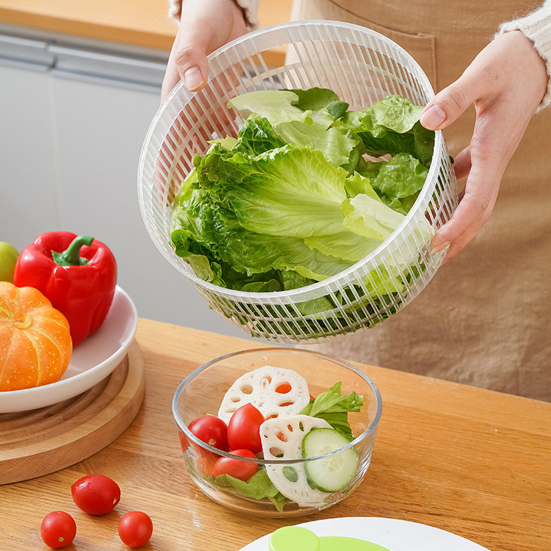 Rổ Quay Rau Song Long Cỡ Lớn - Máy Sấy Khô Rau Củ Quả Nhanh, Làm Salad Tiện Lợi, Máy Giặt Rau Gia Đình