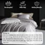 Bộ vỏ chăn ga gối lụa Memminbedding Luxury viền ánh bạc sang trọng, thanh lịch, tạo điểm nhấn tinh tế