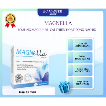 (Hộp 42 Viên)Thực phẩm bảo vệ sức khoẻ Magnella bổ sung Magie và B6 dành cho mọi người , phụ nữ thời kỳ mang thai