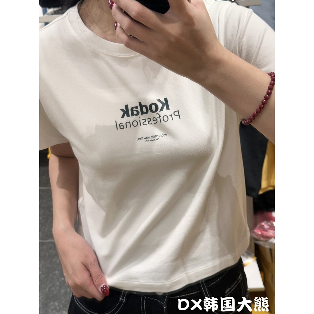 Bán Áo thun nam ngắn tay in hình KODAK thời trang hàn quốc Áo thun cổ tròn dáng rộng Unisex