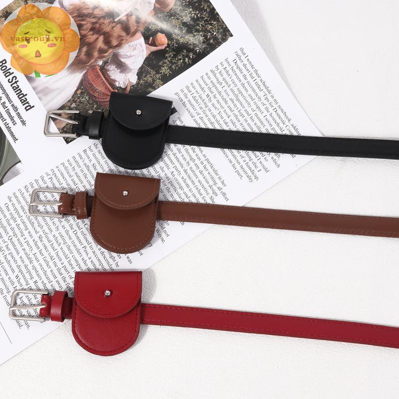 VASTJI Retro Phong Cách Hàn Quốc Nữ Thắt Lưng Túi Chìa Khóa Điện Thoại Kép Trang Trí Dây Mỏng Phụ Kiện Thời Trang Cho Nữ VN