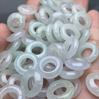 ((5 Cái) Jadeite Vòng Lỗ Lớn 15 Mm Donut diy Vòng Tay Phụ Kiện