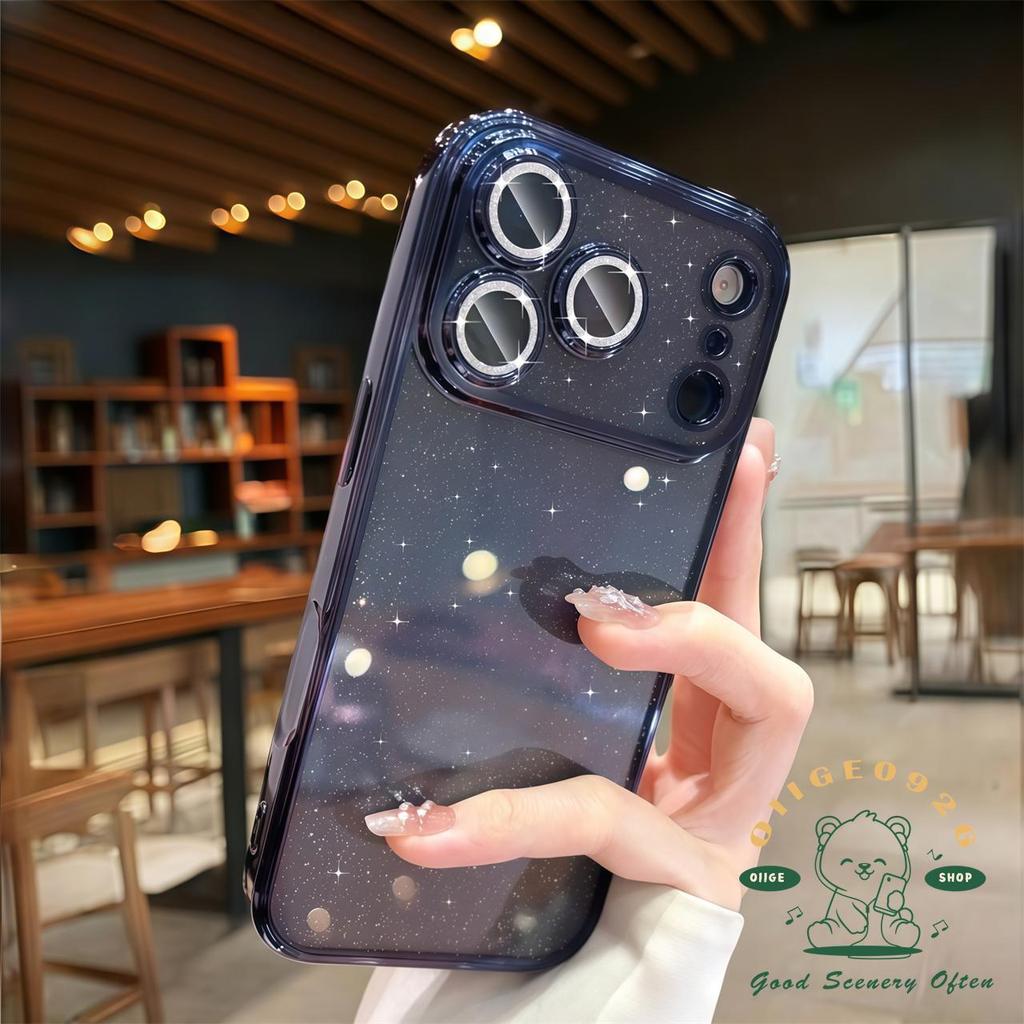 【 Ốp lưng iPhone17 】 Vỏ điện thoại lấp lánh mạ chống rơi iPhone17 Pro Max16 15 14 13 12 cho vỏ iPhone Vỏ mềm silicon TPU chống sốc