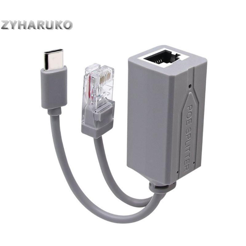 Bộ chia PoE USB C ZYARUKO với đầu ra 48V đến 5V để hỗ trợ phân phối điện hiệu quả 10 100Mbps Gigabit Trans