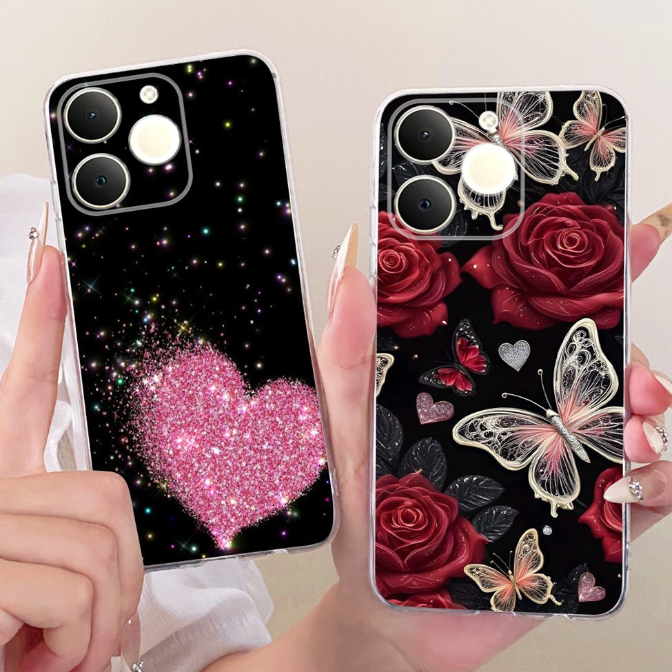 Ốp lưng Realme Note 70T RMX5313 ​​​​​​​Dành Cho Realme Note 70 Vỏ Mèo Dễ Thương Thời Trang Bướm Vỏ Sơn Sang Trọng