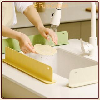 PURECOTTON0 Splash Guard, Tấm vách ngăn nước chống dầu hút, Bồn rửa nhà bếp đa chức năng Bồn rửa chén silicon mềm Dụng cụ nhà bếp