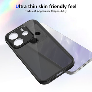 Dành Cho Redmi Note 14 4G / 5G Ốp điện thoại Cứng Mờ Da-Cảm Giác Mềm Khung TPU Chống Sốc Mỏng Vỏ