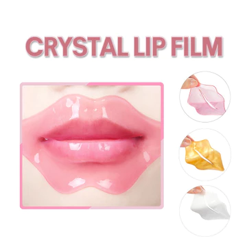 Mặt nạ môi Crystal Collagen Tinh chất dưỡng ẩm Chống lão hóa Chống nhăn Miếng dán môi Chăm sóc môi Gel Mặt nạ dưỡng ẩm môi